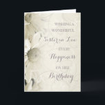 Vintage White Flowers Sister in Law Birthday Card<br><div class="desc">Birthday card for sister in law with soft and pretty vintage white flowers and thoughtful verse.</div>