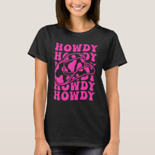 Vintage White Howdy Rodeo Country Western Cowgirl T-Shirt