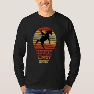 Vintage White Howdy Rodeo Cowgirl Western Country T-Shirt