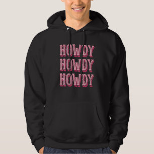 Vintage White Howdy Rodeo Western Country Southern Hoodie