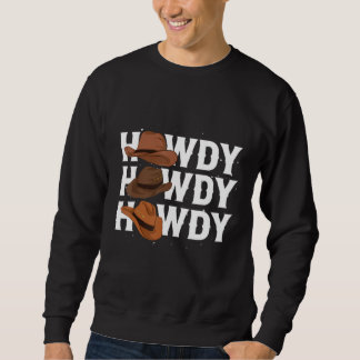 Vintage White Howdy Rodeo Western Country Southern Sweatshirt