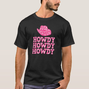 Vintage White Howdy Rodeo Western Country Southern T-Shirt
