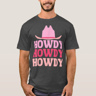 Vintage White Howdy Rodeo Western Country Southern T-Shirt