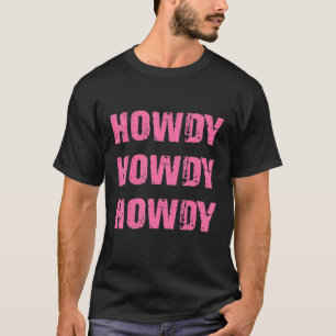 Vintage White Howdy Rodeo Western Country Southern T-Shirt