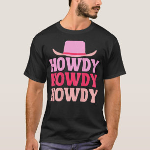 Vintage White Howdy Rodeo Western Country Southern T-Shirt