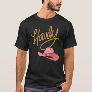 Vintage White Howdy Rodeo Western Country Southern T-Shirt