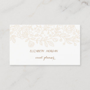 Vintage ,White ,Lace Business Card