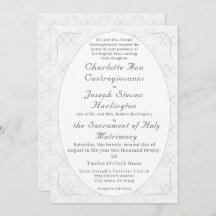 Vintage White Lace Catholic Wedding