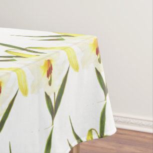 Vintage White Lily Tablecloth