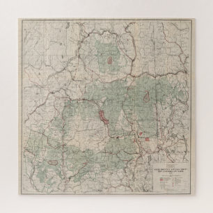 Vintage White Mountains National Forest Map (1931) Jigsaw Puzzle