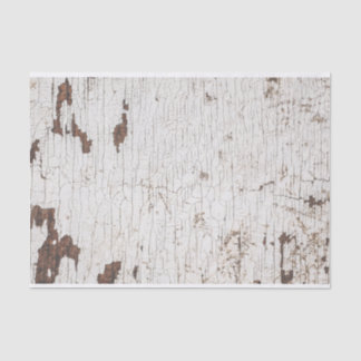 Vintage White Painted Wood Tissue Paper
