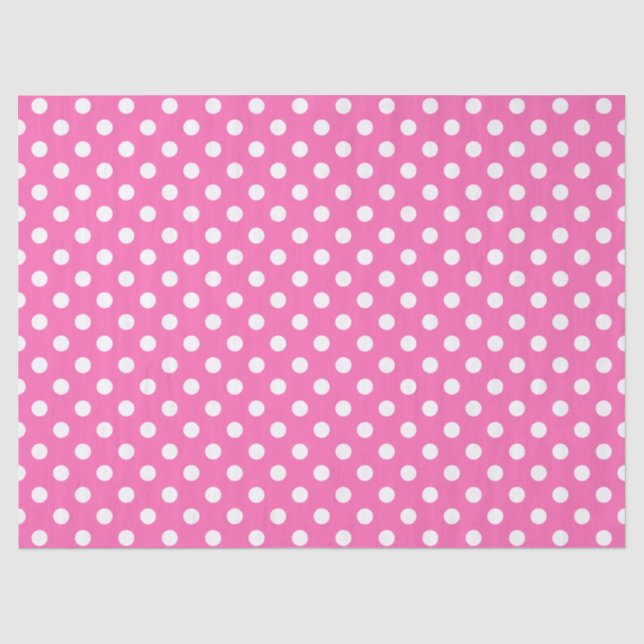 Vintage White Polka Dots Pattern Tissue Paper (Front)