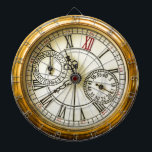 Vintage White Rabbit Ancient steampunk Watch Dartboard<br><div class="desc">Vintage White Rabbit Ancient steampunk Watch gift accessories. Funny Alice in wonderland clock gifts.</div>