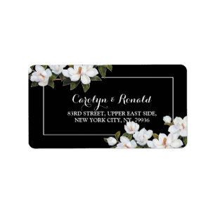 Vintage White Rose  Address Label