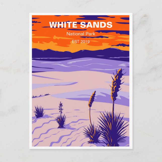 Vintage White Sands National Park New Mexico  Postcard (Front)