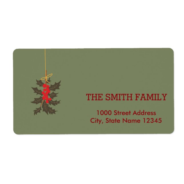 Vintage White Snow Christmas Tree Cherry Holiday (Front)