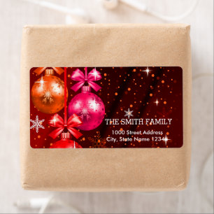 Vintage White Snow Glitter Christmas Ball Holiday