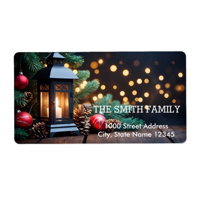 Vintage White Snow Glitter Christmas Tree Holiday (Front)