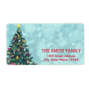 Vintage White Snow Glitter Christmas Tree Holiday