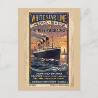 Vintage White Star Line Olympic & Titanic Poster
