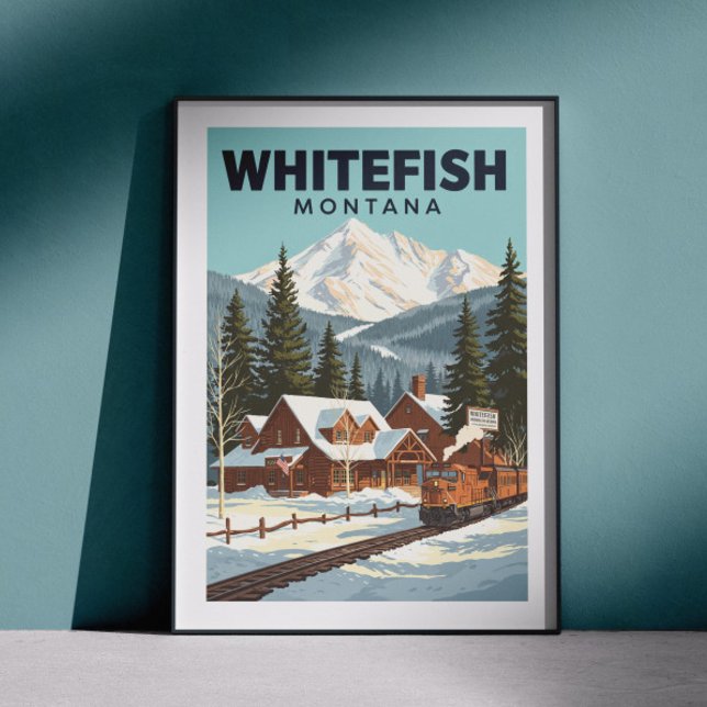Vintage Whitefish Montana Poster (Creator Uploaded)