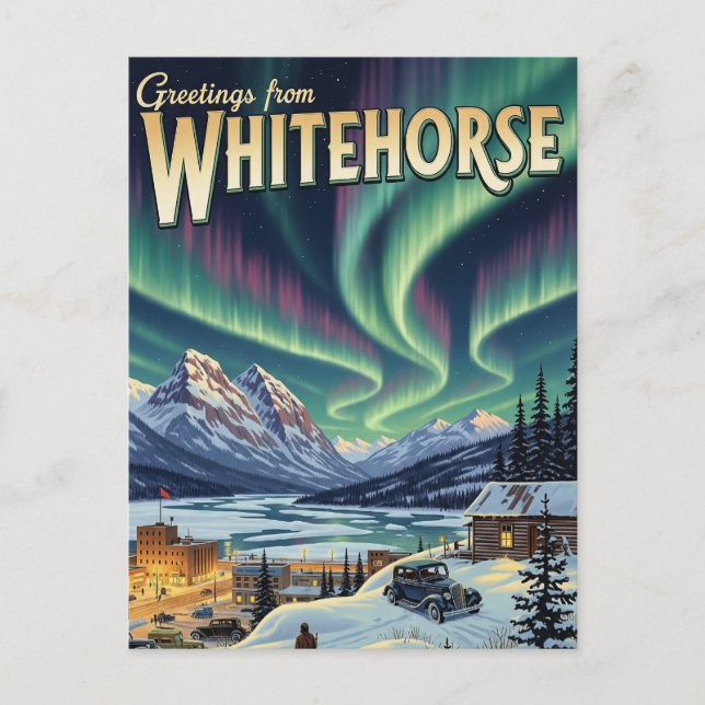 Vintage Whitehorse Yukon Canada Travel Postcard (Front)