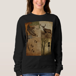 Vintage Whitetail Deer Bow Hunting Sweatshirt