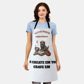Vintage Wicked Sweets Dog Bakery Halloween Apron