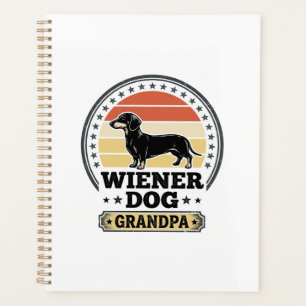 Vintage Wiener Dog Grandpa Dachshund Shirt Design_ Planner