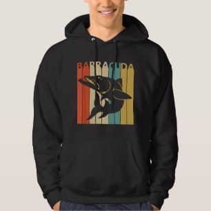 Vintage Wild Animal Barracuda Fish  Hoodie