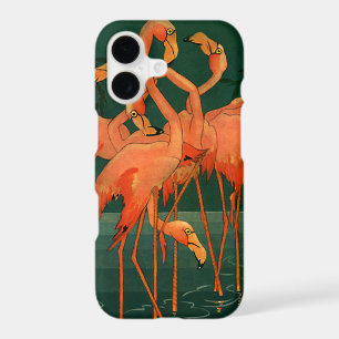 Vintage Wild Animal Birds, Tropical Pink Flamingos