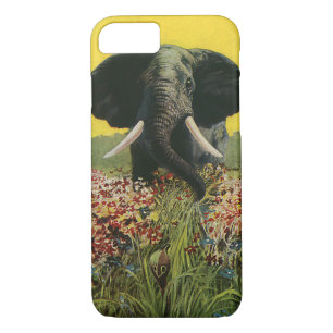 Vintage Wild Animals, Cobra Snake African Elephant iPhone 8/7 Case