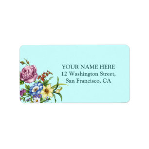 Vintage Wild Flowers Label