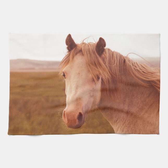 Vintage wild horse tea towel (Horizontal)