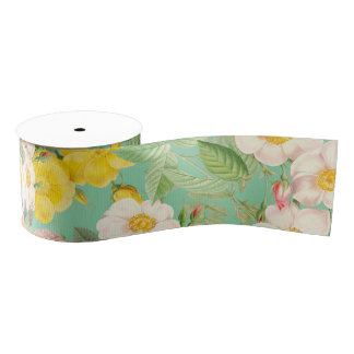 Vintage Wild Rose Grosgrain Ribbon