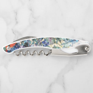 Vintage Wild Spring Botanical Floral Bloom Corkscrew