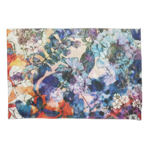 Vintage Wild Spring Botanical Floral Bloom Pillowcase