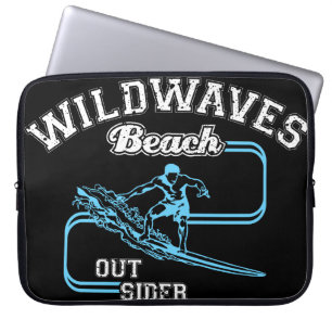 Vintage Wild Waves Beach Outsiders Surf Laptop Sleeve
