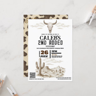 Vintage Wild West Western Rodeo Birthday Party Invitation