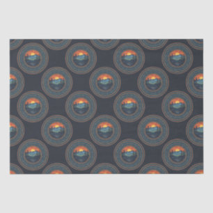 Vintage Wilderness Sunset Polka Dot Mandala Tissue Paper