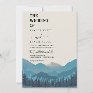 Vintage Wilderness Wedding Invitation