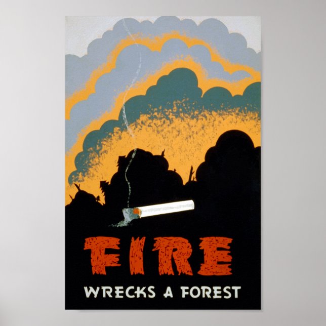 Vintage Wildfire Prevention | Poster (Front)