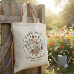 Vintage Wildflower America 250th Anniversary Flora Tote Bag