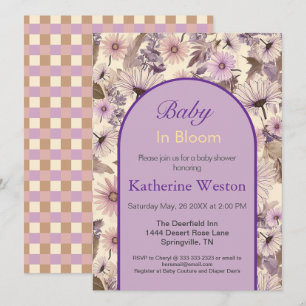Vintage Wildflower Baby Shower Invitation