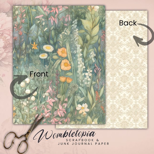 Vintage Wildflower Garden Botanical Junk Journal  (Creator Uploaded)