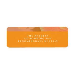 Vintage Wildflower Pink Poppy Wedding Return Address Label