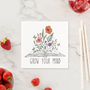 Vintage Wildflower Quote Napkin