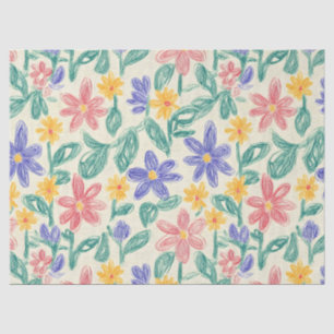 Vintage Wildflower Sketch (1) Tissue Paper