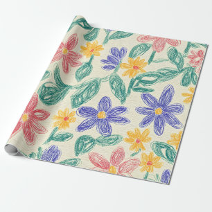 Vintage Wildflower Sketch (1) Wrapping Paper