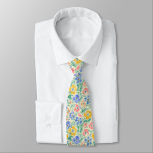 Vintage Wildflower Sketch (3) Tie